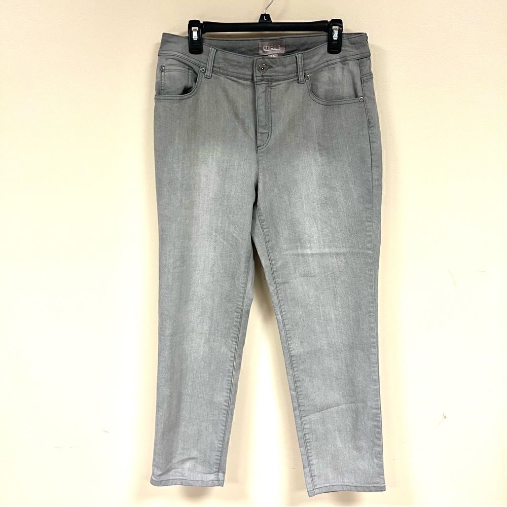 Chicos light grey wash jeans. Size 1.5 ( M)